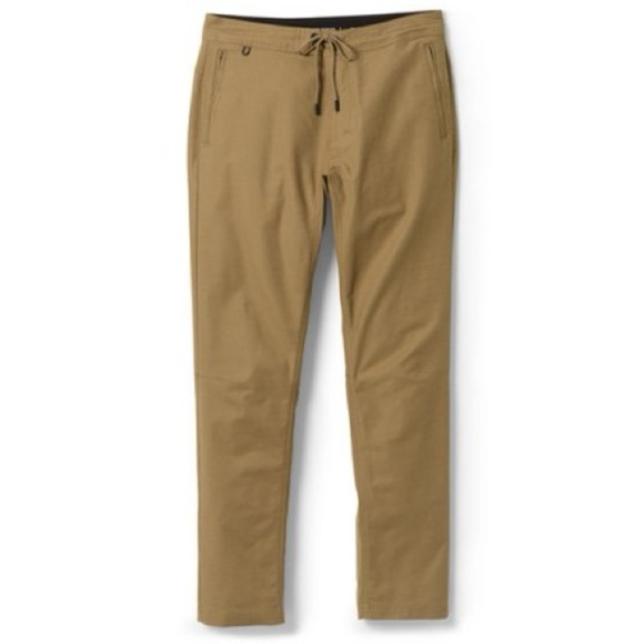 Roark Mens Layover Traveler Pants Slim Straight Cotton Blend Dark Khaki Size 36 - Picture 1 of 16